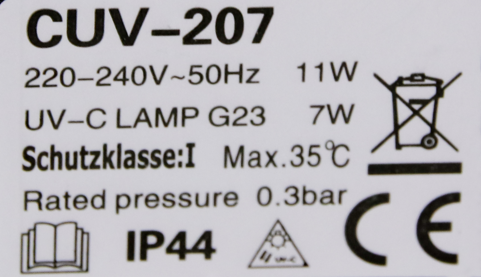 11427 ALL POND SOLUTIONS UV LIGHT STERILISER CLARIFIER FILTER (NEW